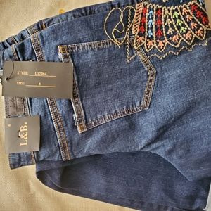Embroidered jeans! So cute